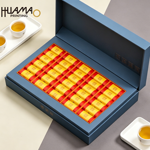 Caja de Regalo de Té de Lujo Personalizada, Caja de Embalaje de Cartón Rígido para Bolsitas de Té con Inserto para 20/30 Sobres de Té - Product Image 6