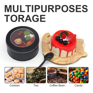 กล่องดีบุกทรงกลมแบบกำหนดเอง ขายส่ง กล่องโลหะเปล่าสำหรับบรรจุภัณฑ์ กล่องดีบุกนูนลายสำหรับใส่คุ้กกี้ เค้ก - Product Image 2