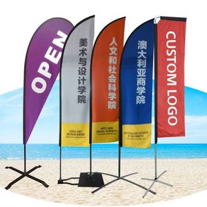 Exhibition <b>Cheap</b> Polyester Feather Flag Flying Banner Camping Advertising Feather Flags Banners With Flag Pole for Sale - Product Image 1
