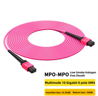 Cordon de raccordement à fibre optique MPO-MPO 8 cœurs de haute qualité OM4 ligne de fibre optique personnalisée 1M 2M 10M 20M