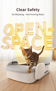 Neue Serie Automatische Katzen toilette Offene Katzen toilette mit selbst reinigender Wifi-Katzen toilette mit App-Steuerung - Product Image 5