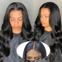 Perruques Lace Front en Cheveux Humains Naturels Ondulés Vietnamiens 13x6 13x4, Sans Colle, HD, Entièrement Transparentes, pour Femmes Noires