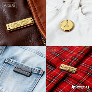 Logo métallique personnalisé en relief 3D, logo rectangulaire pour manteau, médailles, épingle gravée pour sacs à main et vêtements pour <span class=keywords><strong>femmes</strong></span> - Product Image 2