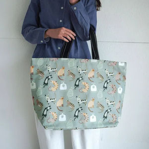 Bolsa de mano plegable reutilizable con estampado de dibujos animados de moda, bolso grande portátil y plegable - Product Image 3