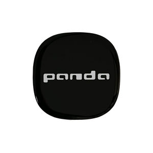 Cappucci centrali ruota 3D nero per Fiat Panda 52 mm di diametro 1 pezzo con finitura cromata e ABS - Product Image 1