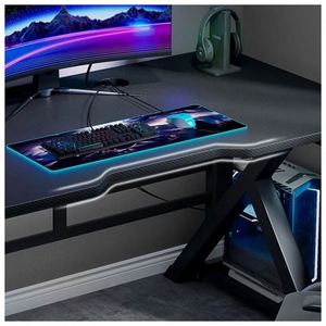 Mesa de Juego Moderna Ajustable para <span class=keywords><strong>PC</strong></span>, Escritorio <span class=keywords><strong>Gamer</strong></span> con LED, Mesa de Juego para Deportes Electrónicos - Product Image 5