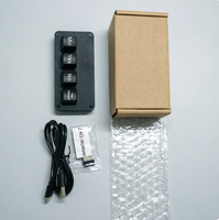 Alfombrilla de Ratón Inalámbrica Programable de 4 Teclas con Teclado RGB de Voz a Texto, Mini Teclado Macro de 2.4g Intercambiable en Caliente, Nuevo Diseño Personalizado