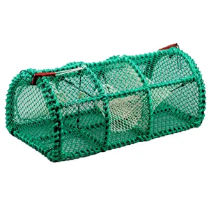 New Stainless Steel Frame Green Netting Lobster Armadilhas Crab Pots para Pesca Comercial