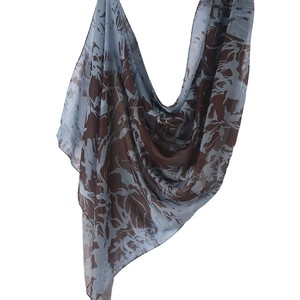 Hijab imprimé malaisien en modal, bleu encre, respirant, anti-UV, long châle en soie, nouveau design, modèle 2026, hijab imprimé - Product Image 6