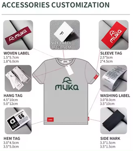 Logotipo personalizado 300GSM Drop Shoulder Heavyweight Camisetas de algodón de cuello alto Big and Tall Fit Mock Neck Camiseta en blanco de gran tamaño - Product Image 6