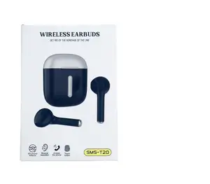 China factory new arrival tws earphone SMS-T20 6D sound effect wireless bluetooth earbuds