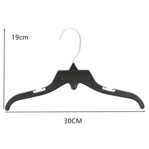 498 Wholesale Baby Kids Children Clothes Hanger Suit Garment Coat Top Black Plastic Hangers For Top Clothing