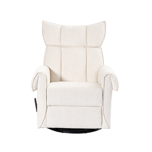Sillón Giratorio Manual de una Plaza, Reclinable, con Rotación de 360 Grados, Tapizado en Tela, con Reposacabezas Ajustable para Apartamento - Product Image 2