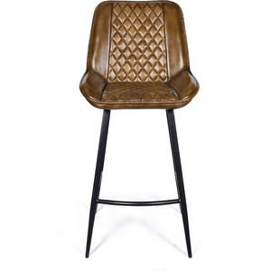 Chaise de comptoir durable avec base en métal solide et assise haute confortable pour bar à petit-déjeuner, îlot de cuisine et zones de détente - Product Image 4