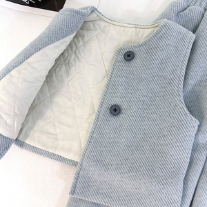Ensemble de mode d'hiver élégant <span class=keywords><strong>en</strong></span> <span class=keywords><strong>deux</strong></span> pièces pour <span class=keywords><strong>filles</strong></span> et enfants, veste <span class=keywords><strong>en</strong></span> coton, pantalon large <span class=keywords><strong>en</strong></span> polaire, fabriqué <span class=keywords><strong>en</strong></span> tissu peigné durable - Product Image 3