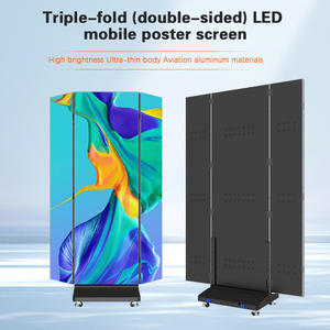 Écran d'affichage <span class=keywords><strong>LED</strong></span> double face à trois volets, machine publicitaire pliable, écran pliable pour les événements, pour les centres commerciaux - Product Image 2