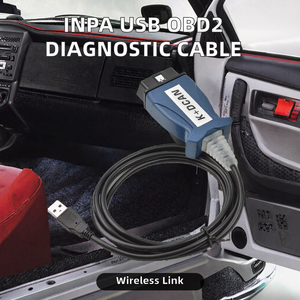 Cavo Diagnostico USB OBD2 <span class=keywords><strong>K</strong></span>+DCAN con Interruttore e Chip FT232RL per BMW Serie E MINI R50 INPA EDIABAS NCS Expert Codifica ECU - Product Image 2