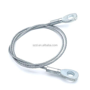 Cuerda colgante de herramienta de bobina de seguridad, <span class=keywords><strong>cable</strong></span> de seguridad recubierto de <span class=keywords><strong>acero</strong></span> <span class=keywords><strong>trenzado</strong></span>, bloqueo de equipaje, montaje de cuerda de alambre de revestimiento de plástico, doble bucle - Product Image 4