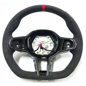 Pour <span class=keywords><strong>BMW</strong></span> Série 5 6 7 8 X2 X3 X4 X5 X6 X7 Volant sport en fibre de carbone à fond plat en cuir suédé compatible 320i M6 M5 - Product Image 2