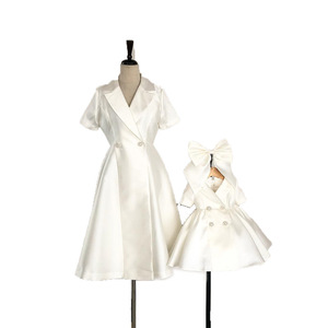 Abito da Principessa <span class=keywords><strong>per</strong></span> Bambina in Filato Peloso con Fiori <span class=keywords><strong>Compleanno</strong></span> Bambina Coordinato Madre-<span class=keywords><strong>Figlia</strong></span> - Product Image 5