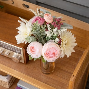 Bouquet de fleurs artificielles Meisali Lulian en tissu tissé plastique pour mariage et décoration intérieure CF01368 - Product Image 1