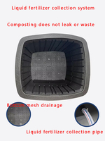 Composteur thermique 260L pour déchets de jardin - Matériel d'isolation extérieur - Compostage accéléré - Grand bac à compost