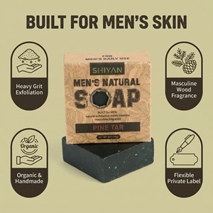 <span class=keywords><strong>Savon</strong></span> exfoliant naturel pour hommes personnalisé, marque privée, bio, fait main, à base de goudron de pin, exfoliant corporel à forte granulométrie pour un nettoyage en profondeur - Product Image 3