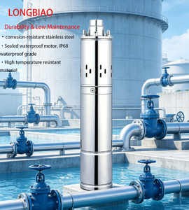 Pompe solaire submersible à vis 4JS 500W DC 48V sans balais MPPT pour la pompage d'eau en profondeur, l'alimentation en eau des tours et l'irrigation agricole - Product Image 2