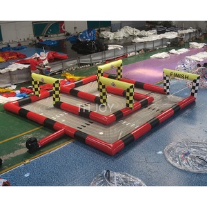 Livraison aérienne gratuite à <span class=keywords><strong>la</strong></span> porte, piste <span class=keywords><strong>de</strong></span> voiture pare-chocs extérieur, piste <span class=keywords><strong>de</strong></span> kart gonflable commerciale en pvc personnalisée - Product Image 4