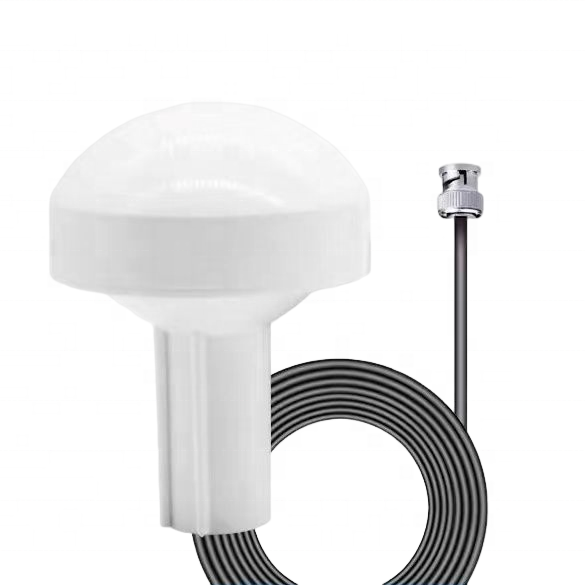 Dual-Mode GPS Beidou Satellite Positioning Mushroom Head Design Marine Waterproof Communication Antennas White ABS 30 VSWR