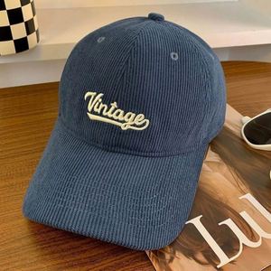 Casquettes de baseball en velours côtelé pour femmes, de haute qualité, en gros, en stock, avec logo brodé personnalisé, casquettes vintage - Product Image 6