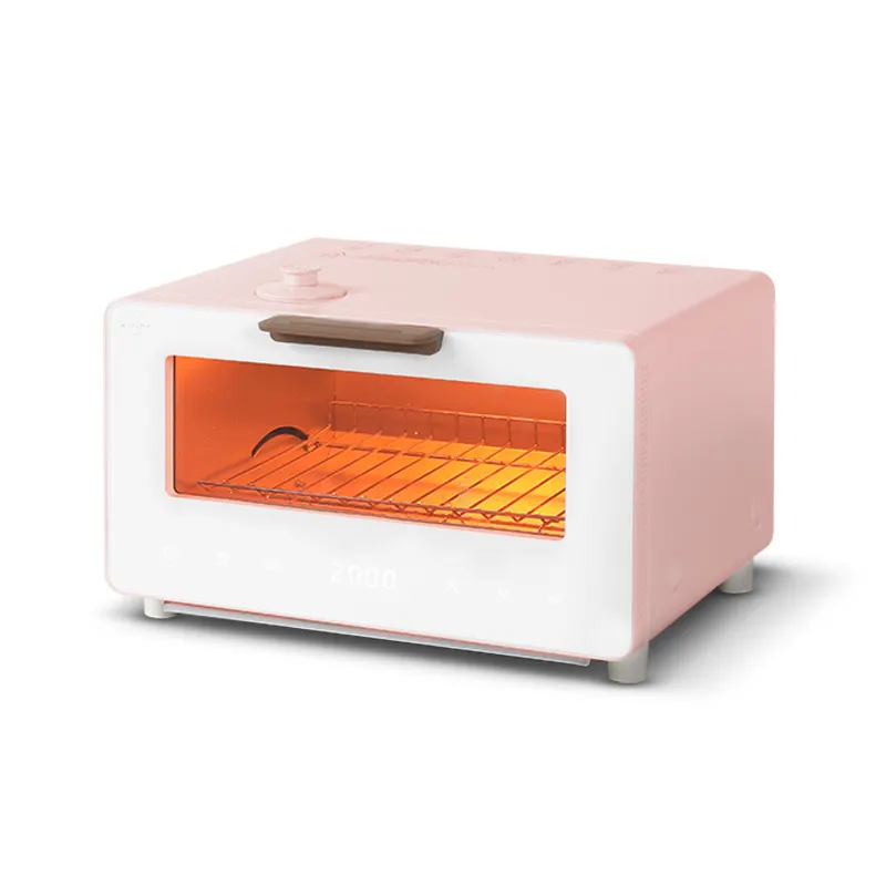 10L Haushalts geräte Mini-Toaster öfen Kompakte Arbeits platte Rosa Toaster öfen mit intelligentem Touchscreen