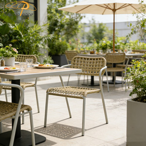 <span class=keywords><strong>Chaise</strong></span> de salle à manger minimaliste pour café et restaurant, meubles en aluminium, <span class=keywords><strong>chaise</strong></span> de <span class=keywords><strong>jardin</strong></span> en rotin avec accoudoirs - Product Image 1