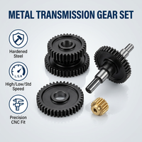 Kit d'engrenages de transmission en acier trempé pour RC Crawler – Engrenages de vitesse haute, basse et standard pour boîte de vitesses de voiture modèle à l'échelle 1:18