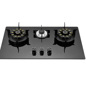 Stufa a Gas per uso domestico con fornello in vetro temperato a conchiglia a disco magico a tre occhi a risparmio energetico - Product Image 4