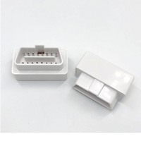 Carcasa y Conector Macho OBD 2 Blancos para Vehículos Diésel, Carcasa de Conexión para Dispositivo de Diagnóstico OBD-II