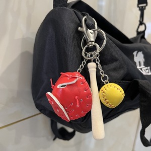 Porte-clés mini-batte de baseball avec logo personnalisé Porte-clés en bois batte de baseball Pendentif de sac Cadeaux souvenirs sportifs Porte-clés de baseball - Product Image 6