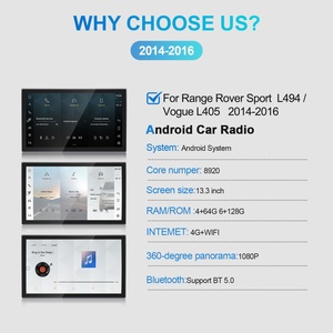 13.3 Inch Multimedia Android <b>Auto</b> Screen Car Radio Headunit Navigation Carplay for Range Rover Sport L494 Vogue L405 2014 2016 - Product Image 6