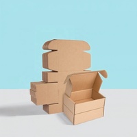 Boîtes d'expédition en carton ondulé kraft brun uni imprimées, petites boîtes d'expédition pour colis, boîtes d'emballage pour expédition, boîtes en papier