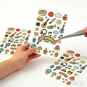 Etichette impermeabili con stampa privata in vinile personalizzato adesivi promozionali con foglio adesivo tagliato a <span class=keywords><strong>bacio</strong></span> - Product Image 3