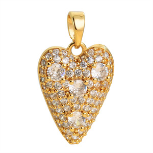 Ciondolo con cuore d'amore carino con strass di cristallo per donne e ragazze - Product Image 5
