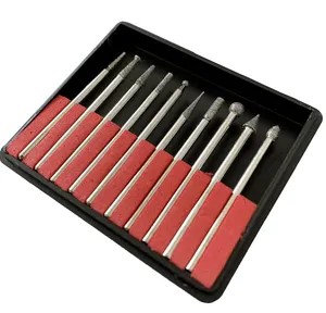 Schindler Rotary Tool 10 Stuks 2.35Mm Diamond Coated Mouted Punt Slijpen Hoofd Set