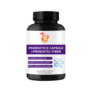 Capsules de probiotiques les plus vendues, fibres prébiotiques avec 100 milliards d'UFC, complexe probiotique + complexe prébiotique biologique, brûle les graisses - Product Image 1