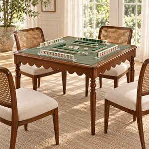 Table de Mahjong Pliante Personnalisée en Noyer, Écologique et Portable, 36 Pouces Carrée, pour 4 Joueurs, Idéale pour la Maison et les Clubs - Product Image 3