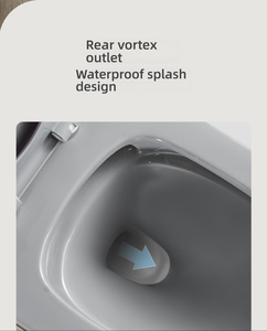 <span class=keywords><strong>WC</strong></span> en céramique monobloc de luxe à chasse d'eau siphonique avec abattant à fermeture douce certifié CE et revêtement nano <span class=keywords><strong>autonettoyant</strong></span> - Product Image 5
