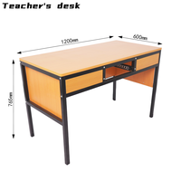 Table et chaises rectangulaires en bois modernes de bonne qualité, mobilier scolaire et de bureau, table de professeur avec trois tiroirs verrouillables