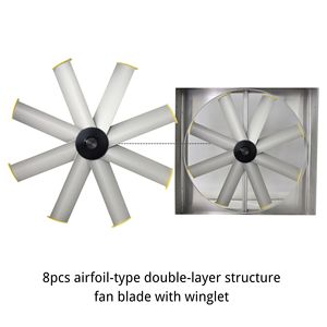 1220Mm Nhà Kính Không Khí Công Nghiệp Trục Năng Lượng Mặt Trời Gia Cầm Thông Gió Nhà Kính Làm Mát Quạt Thông Gió - Product Image 4