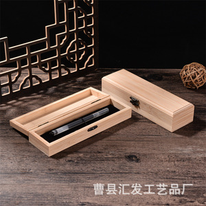 Boîte en bois de pin faite à la main, rectangulaire, pour bijoux, montres, lunettes, emballage cadeau, organisateur de bureau en bois massif - Product Image 2