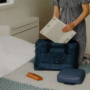 <span class=keywords><strong>Sac</strong></span> de voyage week-end décontracté de <span class=keywords><strong>luxe</strong></span> en cuir végétalien PU personnalisé avec fermeture éclair, pochette de toilette et double compartiment - Product Image 6