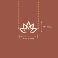 Moda agua lirio flor collar budista flor de loto colgante collar meditación símbolo joyería piedra natal Ganesha collar